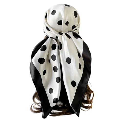 LEBOOBELL Damen Große Quadratisch Leopard Bandana Tuch Seiden 90x90cm Schals Kopftuch Haarschmuck Geschenk für Frauen Stirnband von LEBOOBELL