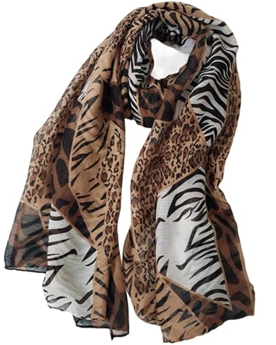 LEBOOBELL Damen Leopard Schal Leichte Leichte Damenschal Eleganter Tücher für Frühling Sommer Ganzjährig Tiger-1 LEBOOBELL Damen Leopard Schal Leichte Leichte Damenschal Eleganter Tücher für Frühling Sommer Ganzjährig Tiger-1 von LEBOOBELL