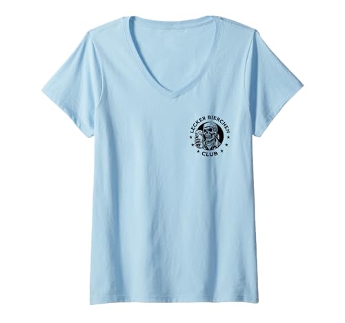 Damen Lecker Bierchen Club Malle Party Clothing Mallorca Bier Suff T-Shirt mit V-Ausschnitt Damen Lecker Bierchen Club Malle Party Clothing Mallorca Bier Suff T-Shirt mit V-Ausschnitt von LECKER BIERCHEN CLUB Party Bier - Malle Clothing