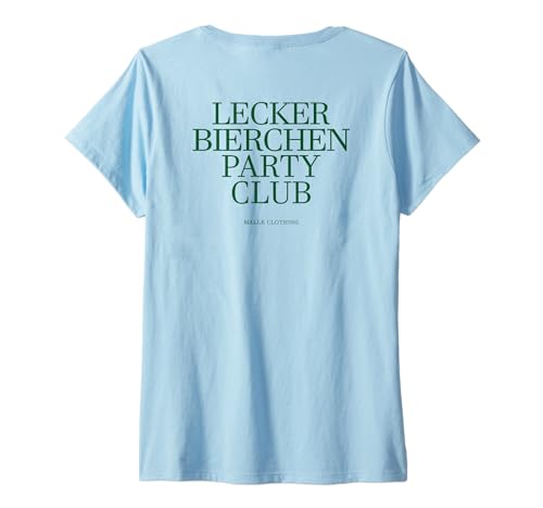 Damen Lecker Bierchen Party Club Malle Clothing Mallorca Bier Back T-Shirt mit V-Ausschnitt Damen Lecker Bierchen Party Club Malle Clothing Mallorca Bier Back T-Shirt mit V-Ausschnitt von LECKER BIERCHEN PARTY CLUB - Malle Clothing
