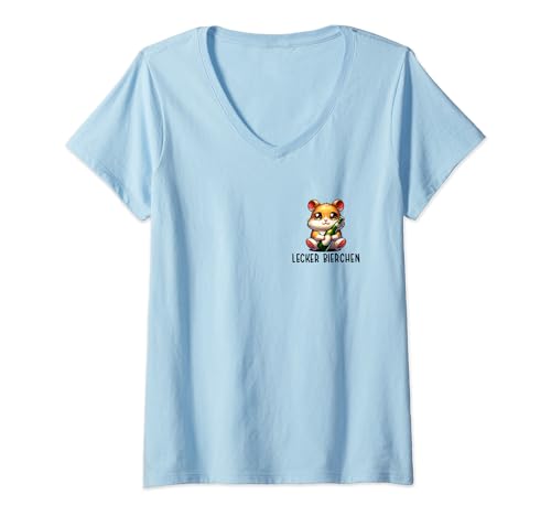 Damen LECKER BIERCHEN Sad Hamster Meme T-Shirt mit V-Ausschnitt Damen LECKER BIERCHEN Sad Hamster Meme T-Shirt mit V-Ausschnitt von LECKER BIERCHEN Sad Hamster Meme