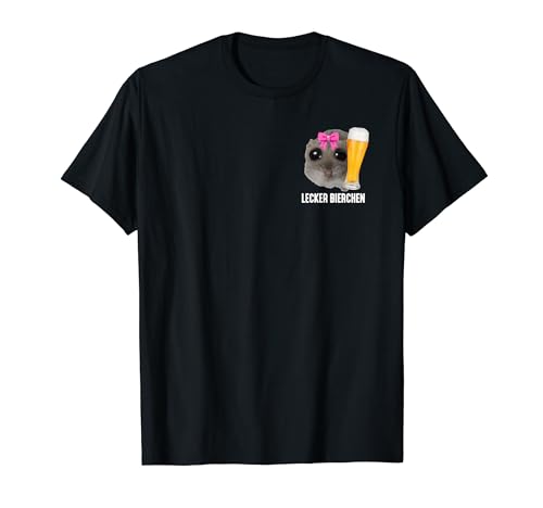 LECKER BIERCHEN X Sad Hamster Meme Girl Bier Weizenbier T-Shirt von LECKER BIERCHEN - Sad Hamster Meme X Tornado Bier