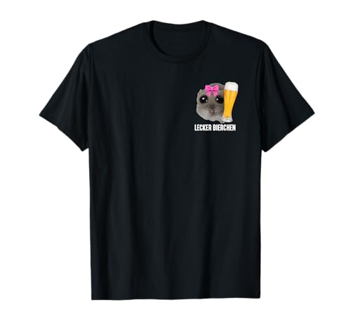 LECKER BIERCHEN X Sad Hamster Meme Girl Bier Weizenbier T-Shirt von LECKER BIERCHEN - Sad Hamster Meme X Tornado Bier