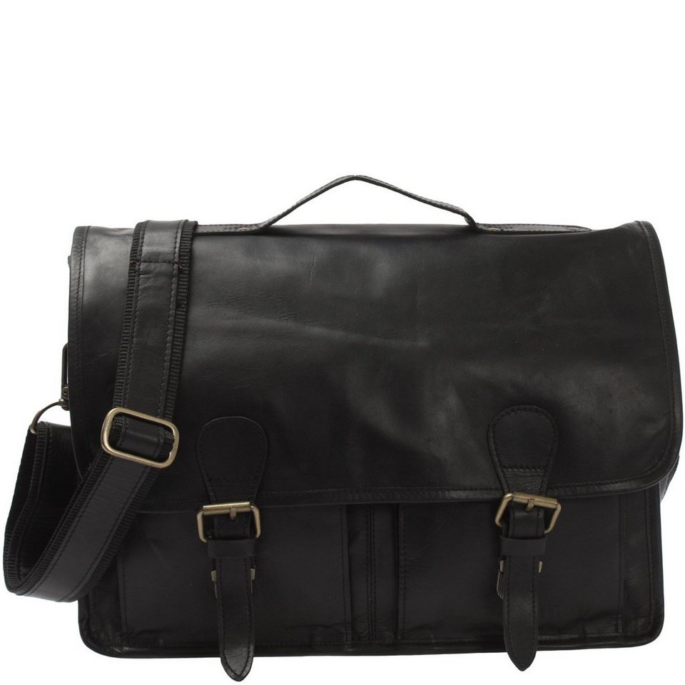 LECONI Aktentasche Aktentasche Businesstasche Messenger Bag Vintage Leder LE3009 von LECONI