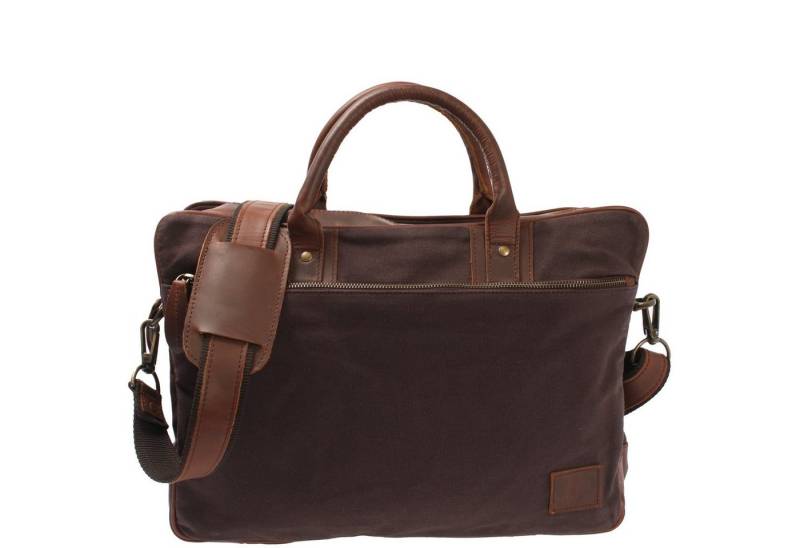 LECONI Aktentasche Handgepäck Trolleytasche DIN A4 Arbeitstasche Canvas Leder LE3066, Trolleyhalterung - mehrere Außenfächer - 41x30x16 cm LECONI Aktentasche Handgepäck Trolleytasche DIN A4 Arbeitstasche Canvas Leder LE3066, Trolleyhalterung - mehrere Außenfächer - 41x30x16 cm von LECONI