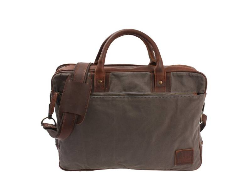 LECONI Aktentasche Handgepäck Trolleytasche DIN A4 Arbeitstasche Canvas Leder LE3066, Trolleyhalterung - mehrere Außenfächer - 41x30x16 cm LECONI Aktentasche Handgepäck Trolleytasche DIN A4 Arbeitstasche Canvas Leder LE3066, Trolleyhalterung - mehrere Außenfächer - 41x30x16 cm von LECONI