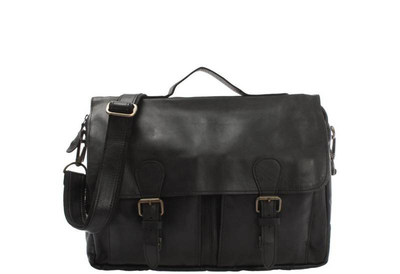 LECONI Aktentasche Messenger Bag Damen Herren Collegetasche DIN A4 Leder LE3029 von LECONI