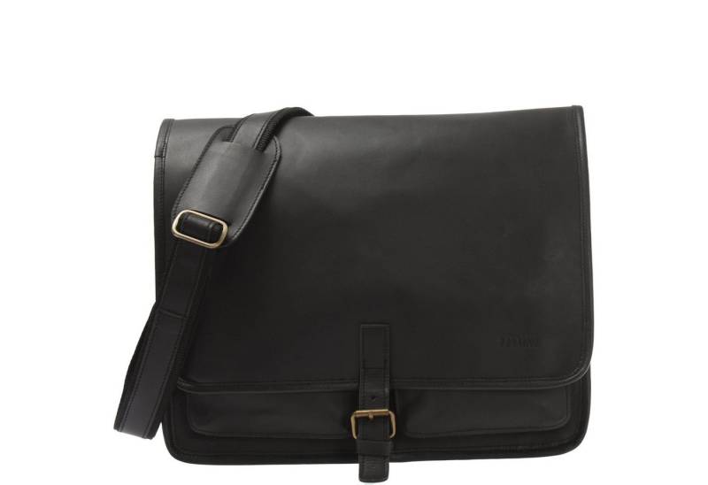 LECONI Aktentasche große Businesstasche DIN A4 Collegetasche Damen + Herren Leder LE3014, geteiltes Hauptfach – A4-Ordner tauglich – 40×30×15 cm von LECONI