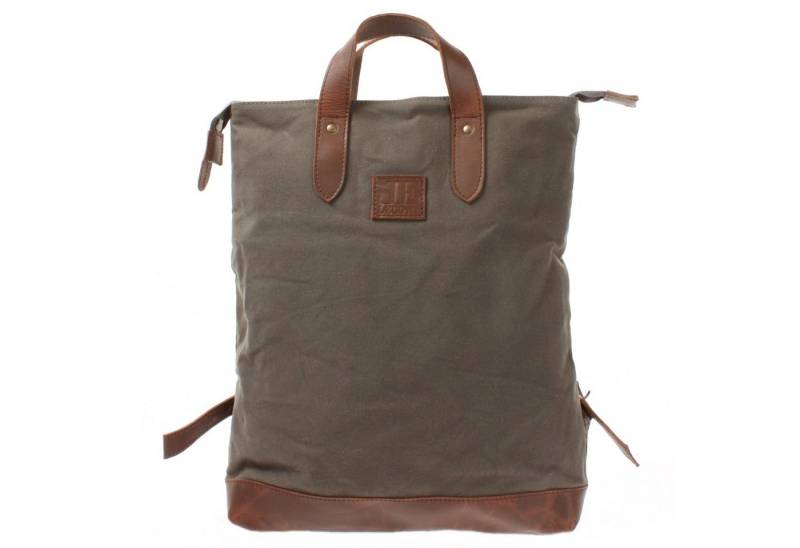 LECONI Freizeitrucksack Rucksack Damen Herren DIN A4 Canvas + Leder LE1021 von LECONI
