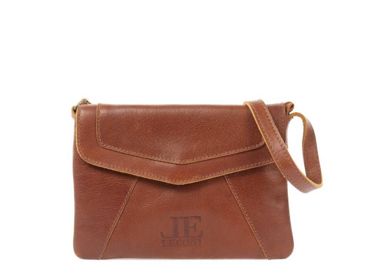 LECONI Handtasche kleine Umhängetasche Clutch Ledertasche Schultertasche Leder LE3078, Überschlag mit Magnet - längenverstellbarer Riemen - 21x16x3 cm von LECONI