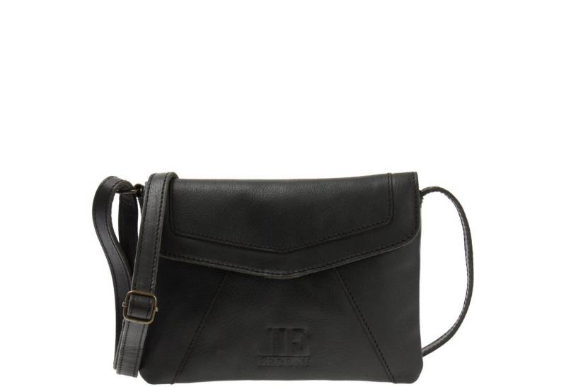 LECONI Handtasche kleine Umhängetasche Clutch Ledertasche Schultertasche Leder LE3078, Überschlag mit Magnet - längenverstellbarer Riemen - 21x16x3 cm von LECONI