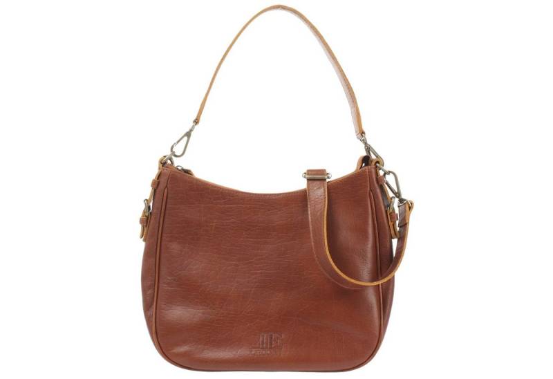 LECONI Schultertasche Henkeltasche Damentasche Ledertasche Handtasche Damen Echtleder LE0063, Gewachstes Büffelleder – flexible Trageoptionen – 30×27×11 cm von LECONI