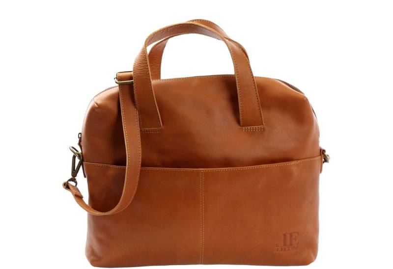 LECONI Schultertasche Henkeltasche Businesstasche Shopper Handtasche Damen Leder LE0059, echtes Leder – Notebookfach 32×24 cm – 36×29×12 cm von LECONI