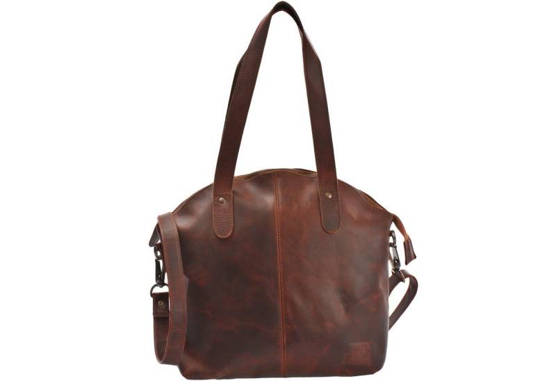 LECONI Schultertasche Shopper Damen Handtasche Ledertasche Henkeltasche Echt Leder LE0060, Echtleder – Henkel & langer Trageriemen – 33×30×10 cm von LECONI