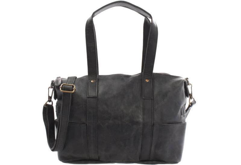 LECONI Schultertasche Shopper große Henkeltasche Damen Handtasche Echt Leder LE0034, viel Platz – Innenfach mit Zipper – 37×28×15 cm von LECONI