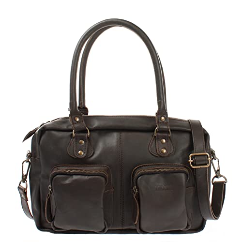LECONI Schultertasche aus Rinds-Leder Henkeltasche Damentasche für Shopping, Arbeit und Freizeit Used-Look Damen Natur Handtasche Frauen Ledertasche 33x21x9cm dunkelbraun LE0046-wax LECONI Schultertasche aus Rinds-Leder Henkeltasche Damentasche für Shopping, Arbeit und Freizeit Used-Look Damen Natur Handtasche Frauen Ledertasche 33x21x9cm dunkelbraun LE0046-wax von LECONI