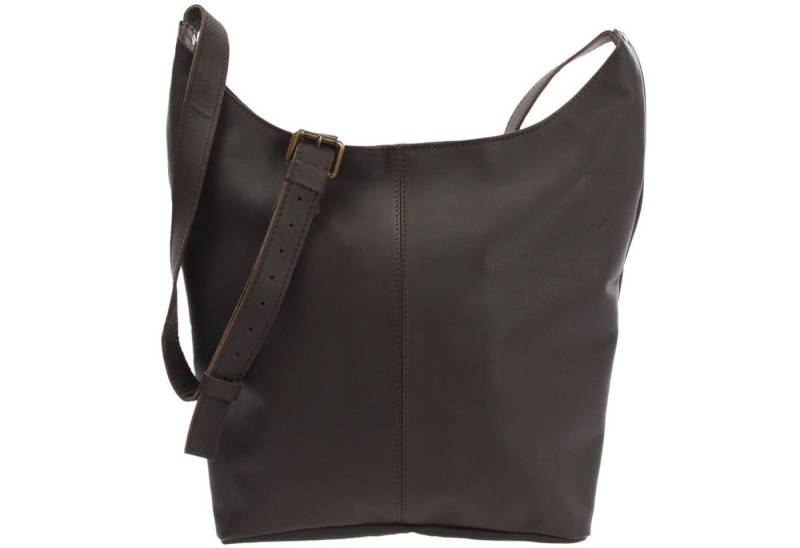 LECONI Schultertasche große Umhängetasche Beuteltasche Damentasche Shopper Echt Leder LE0055, Echtleder – Reißverschlussfach innen & außen – 34×34×11 cm von LECONI