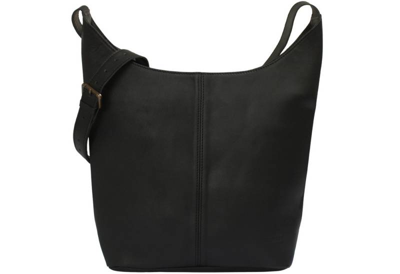 LECONI Schultertasche große Umhängetasche Beuteltasche Damentasche Shopper Echt Leder LE0055, Echtleder – Reißverschlussfach innen & außen – 34×34×11 cm von LECONI