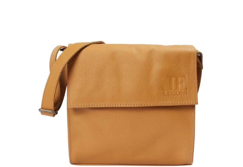 LECONI Schultertasche kleine Umhängetasche Mini Damentasche Handtasche echt Leder LE3082, Überschlag mit Magnetverschluss – kompaktes Format – 20 × 20 × 6 cm von LECONI