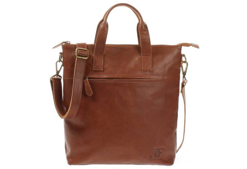 LECONI Umhängetasche Damentasche DIN A4 Henkeltasche Shopper Echtleder LE0068, Echtes Leder – mehrere Reißverschlussfächer – 31×33×10 cm von LECONI