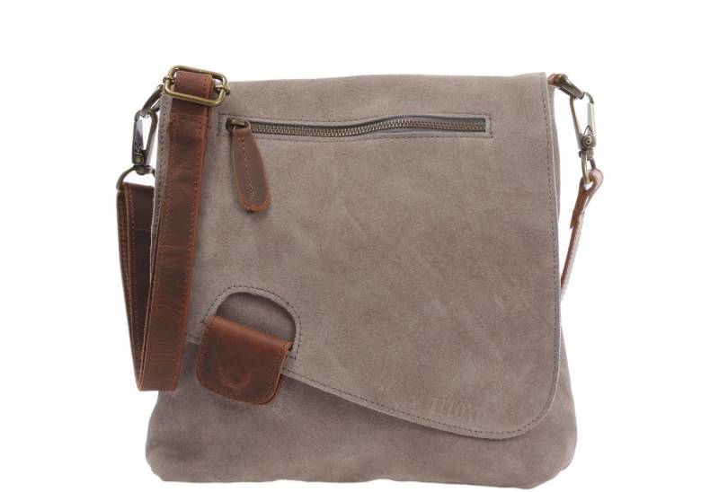 LECONI Umhängetasche Handtasche Ledertasche Damen Schultertasche Echt Wild-Leder LE3027, Überschlag mit Magnetverschluss – viele Fächer – 29 × 29 × 6 cm von LECONI