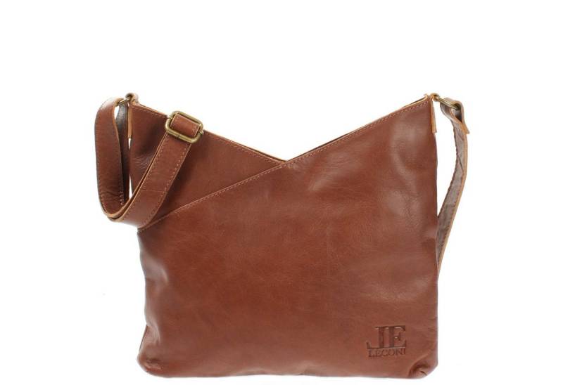 LECONI Umhängetasche Handtasche Ledertasche Damen Schultertasche Shopper Leder LE0065, Echtleder – 32×29 cm außen, 24 cm Mitte × 3 cm – verstellbarer Riemen von LECONI