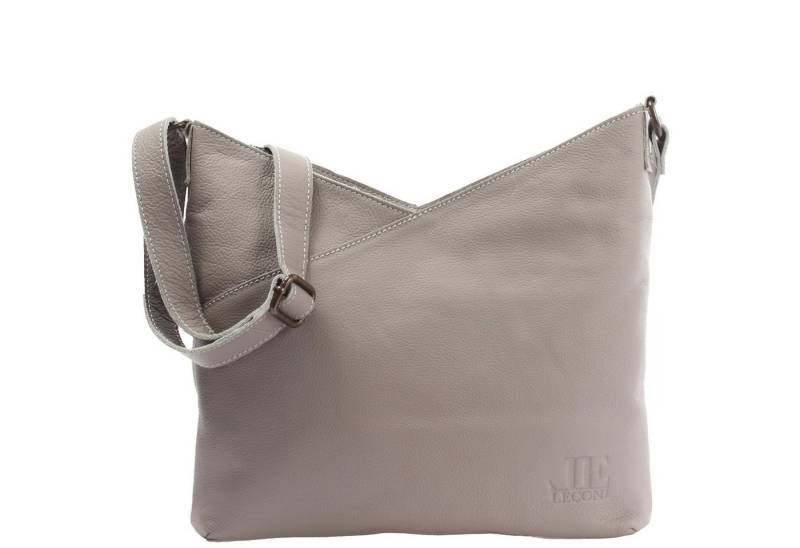 LECONI Umhängetasche Handtasche Ledertasche Damen Schultertasche Shopper Leder LE0065, Echtleder – 32×29 cm außen, 24 cm Mitte × 3 cm – verstellbarer Riemen von LECONI