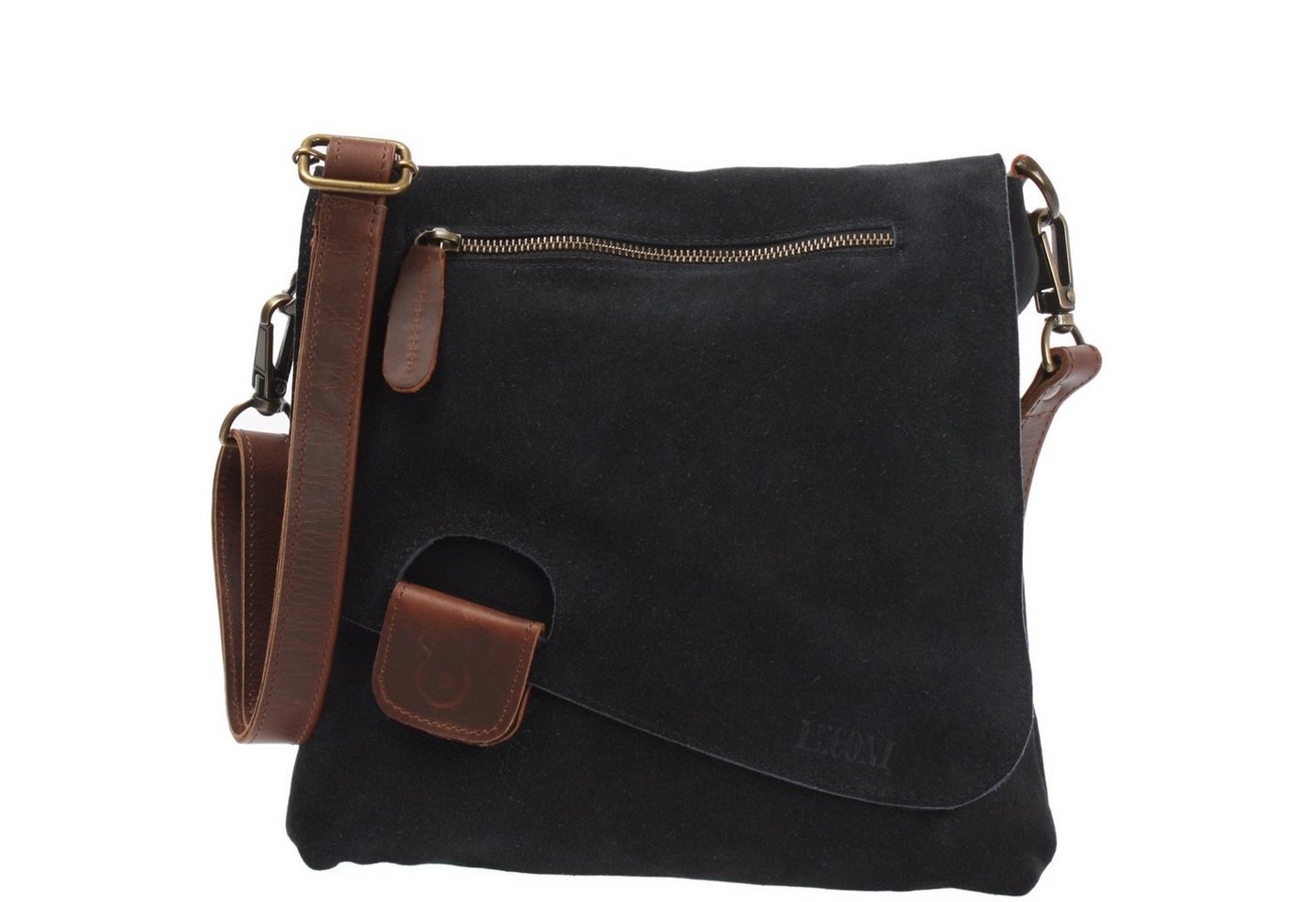 LECONI Umhängetasche Handtasche Ledertasche Damen Schultertasche Wildleder LE3027 von LECONI