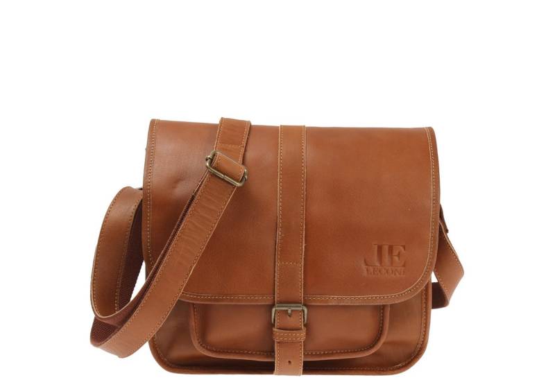 LECONI Umhängetasche Handtasche Schultertasche Damen Herren Freizeittasche Leder LE3085, Hauptfach mit Schnalle – viele Innen- & Außenfächer – 28 × 26 × 10 cm von LECONI
