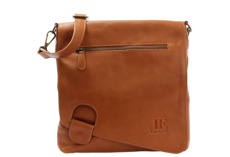 LECONI Umhängetasche Ledertasche Damen Handtasche Schultertasche Echt Leder LE3073, Auffälliger Überschlag - Fächer innen & außen - 29x29x6 cm von LECONI