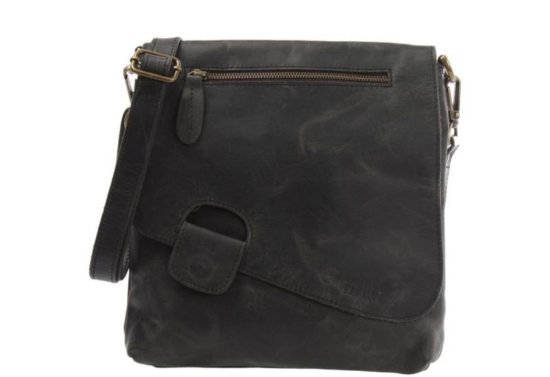 LECONI Umhängetasche Ledertasche Schultertasche Damen Handtasche echt Leder LE3027, Überschlag mit Magnetverschluss – viele Fächer – 29 × 29 × 6 cm von LECONI