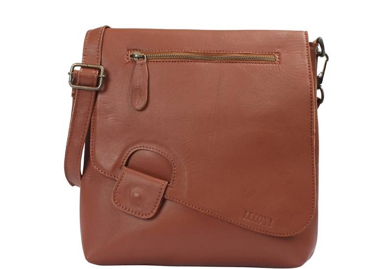 LECONI Umhängetasche Ledertasche Schultertasche Damen Handtasche echt Leder LE3027, Überschlag mit Magnetverschluss – viele Fächer – 29 × 29 × 6 cm von LECONI