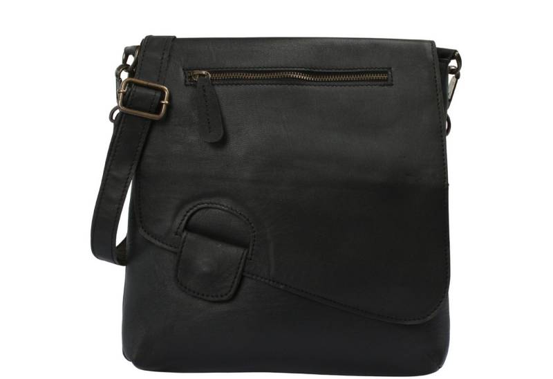 LECONI Umhängetasche Ledertasche Schultertasche Damen Handtasche echt Leder LE3027, Überschlag mit Magnetverschluss – viele Fächer – 29 × 29 × 6 cm von LECONI