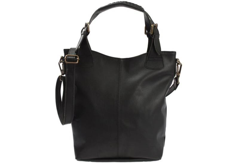 LECONI Umhängetasche Schultertasche Henkeltasche Frauen Handtasche Damentasche Leder LE0054, Gewachstes Rindsleder – Reißverschlussfach außen – 34x35x10 cm von LECONI