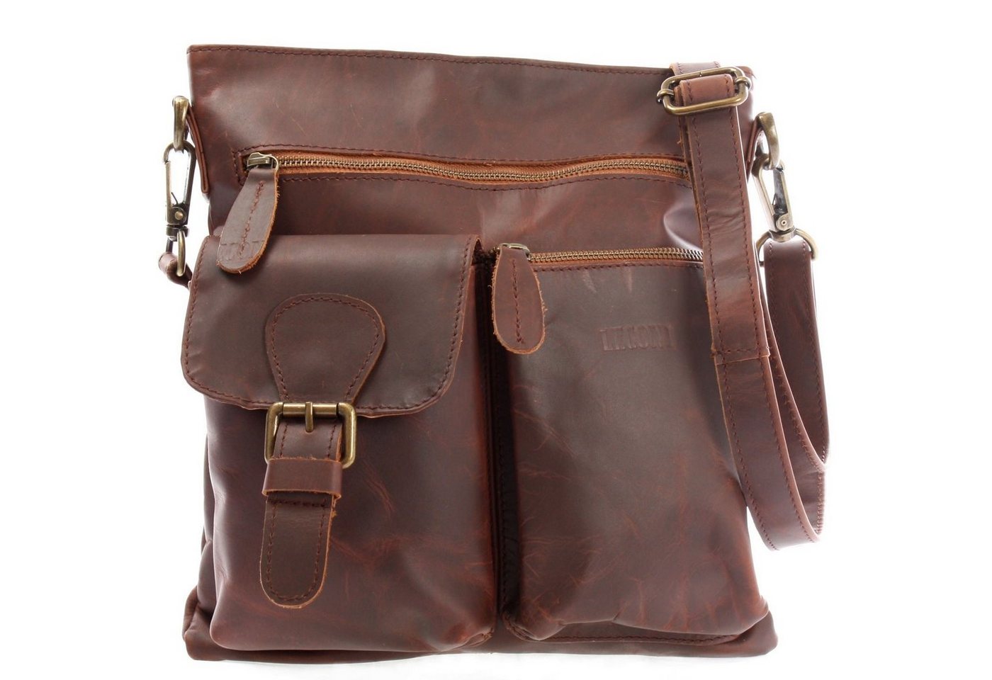 LECONI Umhängetasche Schultertasche Ledertasche Leder LE3084 von LECONI