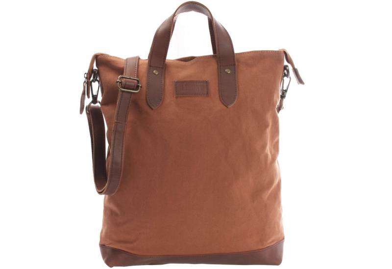 LECONI Umhängetasche Shopper Henkeltasche DIN A4 Damen Canvas Leder LE0037 von LECONI