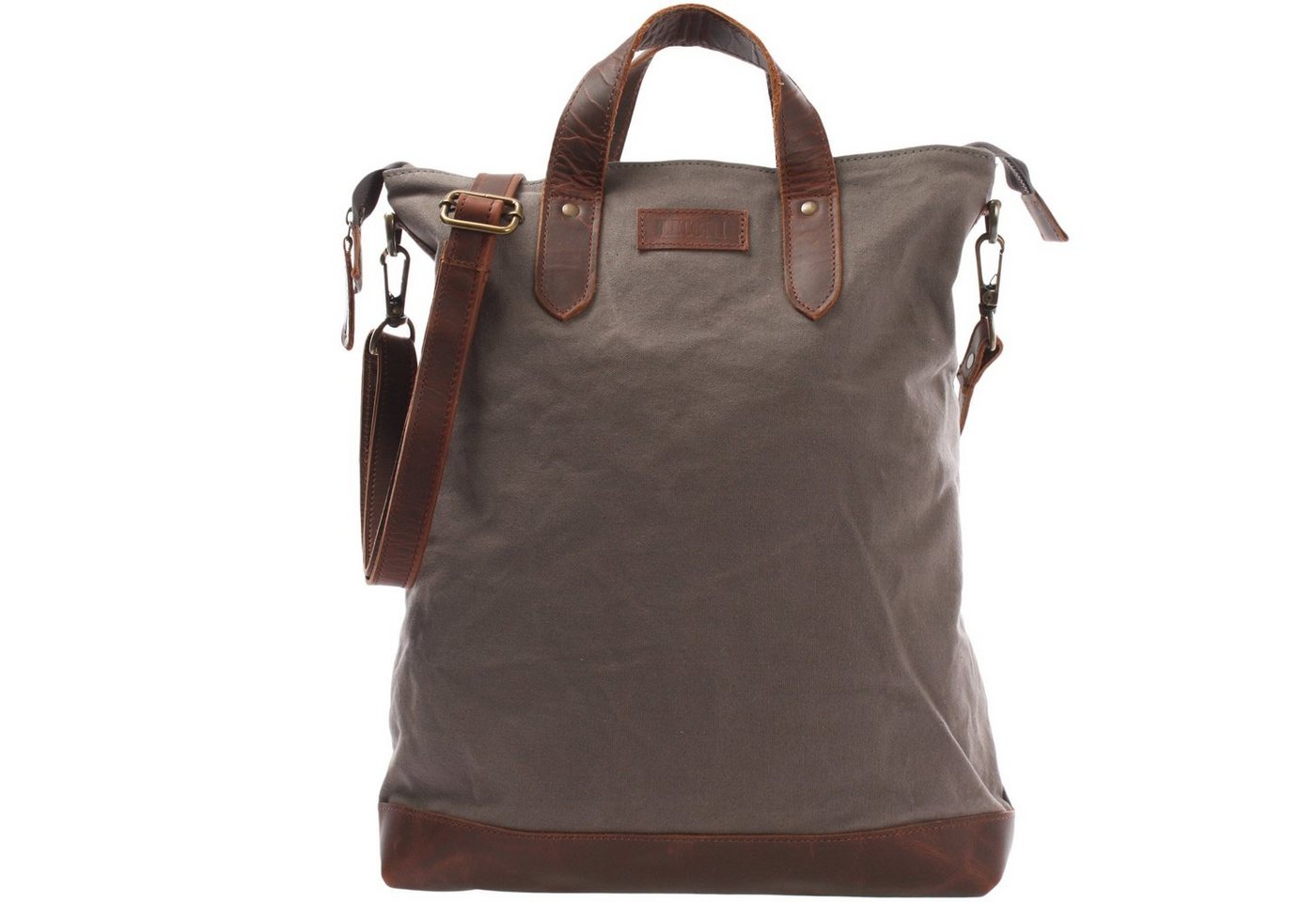 LECONI Umhängetasche Shopper Henkeltasche DIN A4 Damen Canvas Leder LE0037 von LECONI