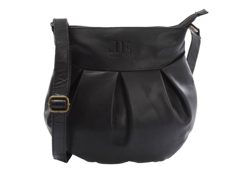 LECONI Umhängetasche kleine Damentasche Ledertasche Handtasche Damen Leder zeitlos LE0070, Echtes Büffelleder – schlanker Schnitt – 29×30×3 cm von LECONI