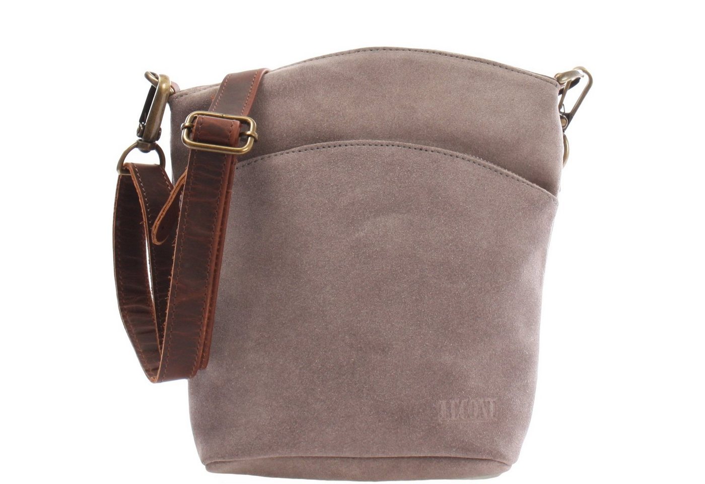 LECONI Umhängetasche kleine Schultertasche Damen Freizeittasche Leder Wildleder LE3049 von LECONI
