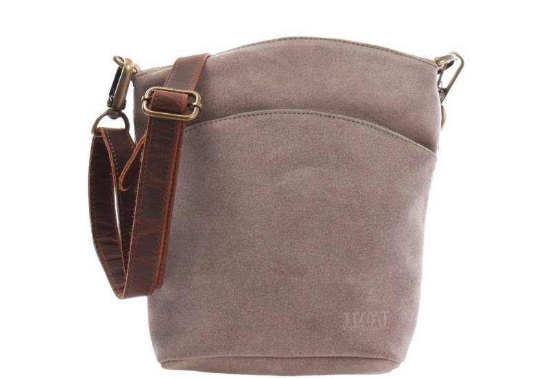 LECONI Umhängetasche kleine Schultertasche Damen Freizeittasche Leder Wildleder LE3049 von LECONI