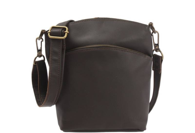 LECONI Umhängetasche kleine Schultertasche Ledertasche Damen Handtasche Leder LE3049, Echt Leder - handlich & hochwertig 22x25x7cm - verstellbarer Riemen von LECONI