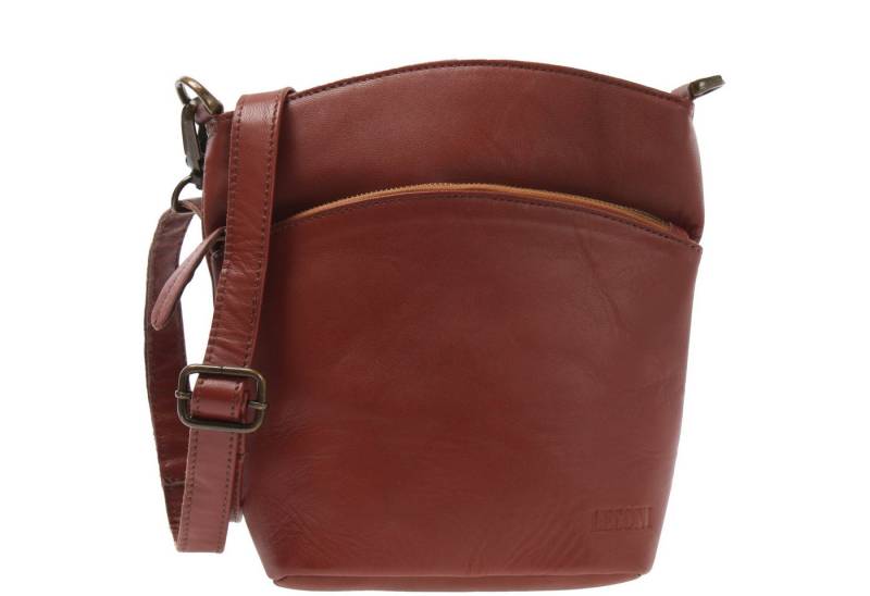 LECONI Umhängetasche kleine Schultertasche Ledertasche Damen Handtasche Leder LE3049, Echt Leder - handlich & hochwertig 22x25x7cm - verstellbarer Riemen von LECONI