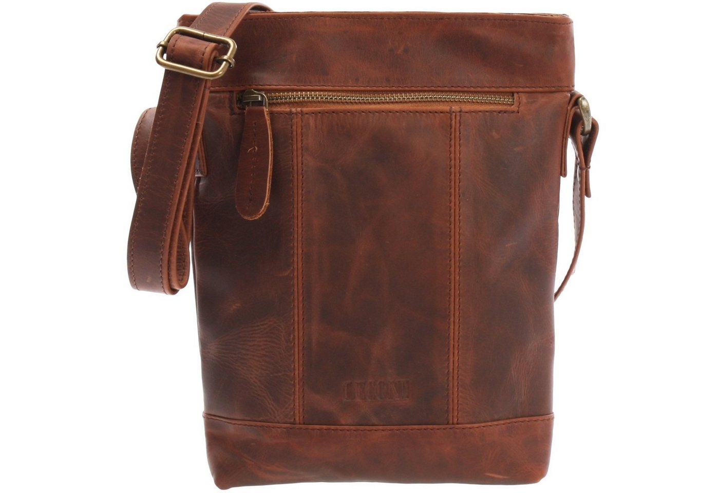 LECONI Umhängetasche kleine Schultertasche Freizeittasche Leder LE3086 von LECONI