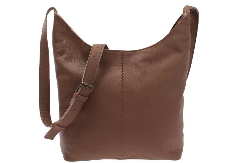 LECONI Umhängetasche mittlere Handtasche Damen Schultertasche Damentasche Leder LE0072, Leder – verstellbarer Schulterriemen – Größe 33 × 33 × 9 cm von LECONI