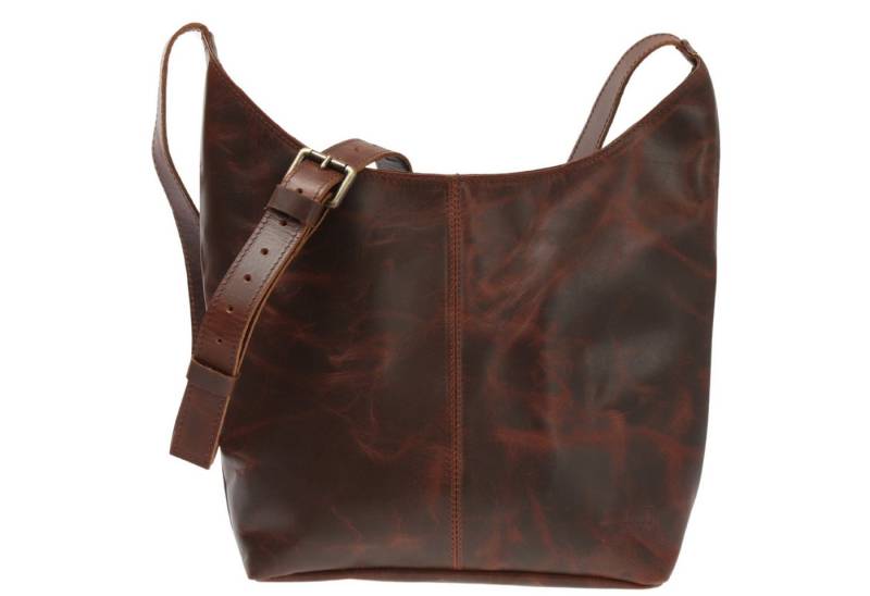 LECONI Umhängetasche mittlere Schultertasche klassische Damentasche Frauen Echtleder LE0073, hochwertiges Leder – Smartphonefach & Außenfach – Größe 30 × 30 × 9 cm von LECONI