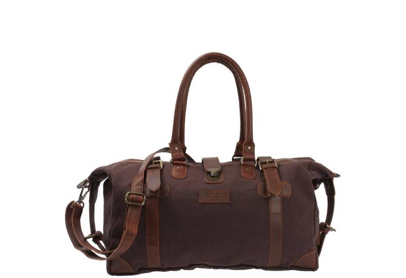 LECONI Weekender klein Handgepäck Damen Herren Leder Canvas LE2008 von LECONI