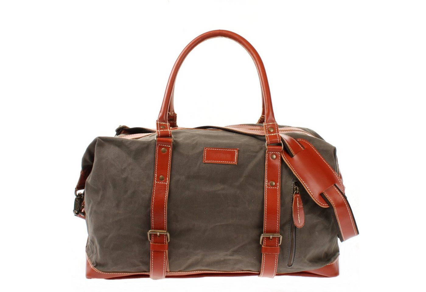 LECONI Weekender Reisetasche Damen & Herren Handgepäck Sporttasche Leder Canvas LE2010, für Reise & Sport - XL-Format - 62x38x25 cm von LECONI