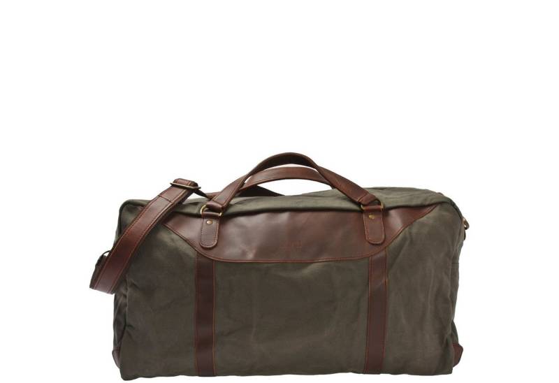 LECONI Weekender große Reisetasche Gepäck Damen Herren Sporttasche Canvas Leder LE2020, imprägniert - breiter Riemen und bequeme Henkel - geräumig 53x28x25cm von LECONI
