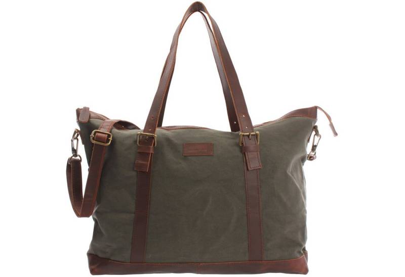 LECONI Weekender Reisetasche Shopper Damen Herren Leder Canvas LE2013 von LECONI