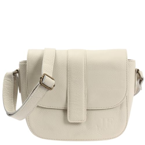 LECONI kleine Schultertasche Damentasche Umhängetasche natur weiche Ledertasche Handtasche Damen Leder 18x24x7cm beige LE0074-sof von LECONI